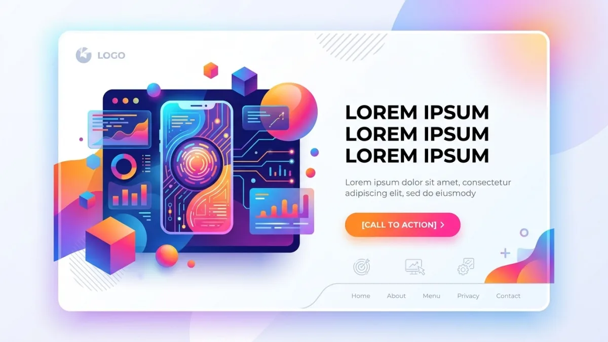 Professional hero section mockup for a Canadian home services website showing full-width background photo, H1 headline, sub-heading, and primary CTA button on desktop and mobile
