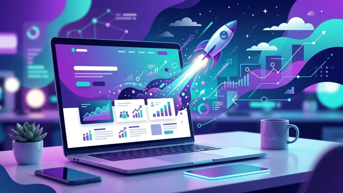 Startup web design workflow showing an MVP landing page, fast iteration loop, and investor-ready marketing site on laptop and phone with Canadian dollar pricing
